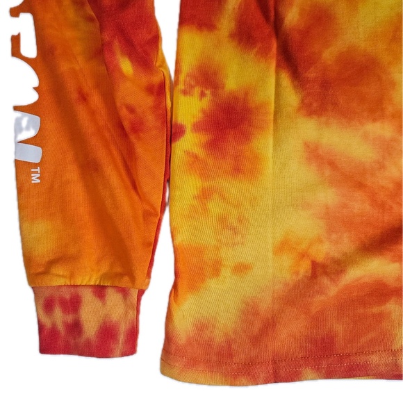 Rugrats Reptar Shirt Mens Small Orange Red Tie Dye Long Sleeve Nickelodeon - Picture 6 of 6